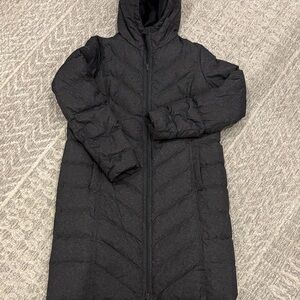 Lands' End Women's Charcoal Hooded Puffer Jacket